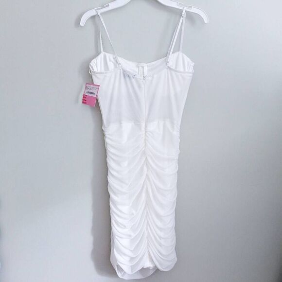 Blue Blush Mesh White Corset Dress NWT - Picture 5 of 5